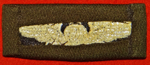 WW II Cloth 3 inch "Senior Balloon Pilot" Wing