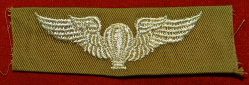 WW II Cloth 3 inch "Balloon Pilot" Wing