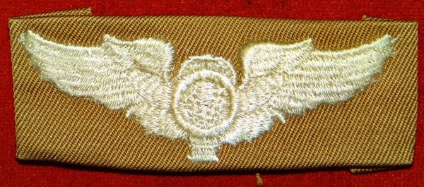 WW II Cloth 3 inch "Balloon Observer" Wing