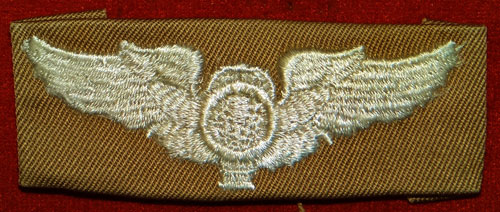 WW II Cloth 3 inch "Balloon Observer" Wing