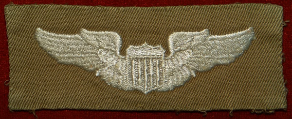 WW II Cloth 3 inch "PILOT" Wing