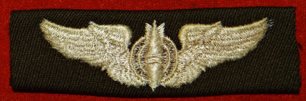 WW II Cloth 3 inch "BOMBARDIER" Wing