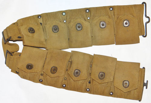 U.S. M-1910 WW I & II "Mills" Ten Pocket Cartridge Belt