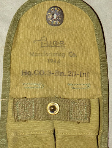 U.S. WW II M-43/44 M-1 Carbine & M-1 Garand Clip Pouch