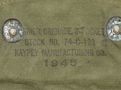 U.S. WW II Three Pocket Hand Grenade Carrier