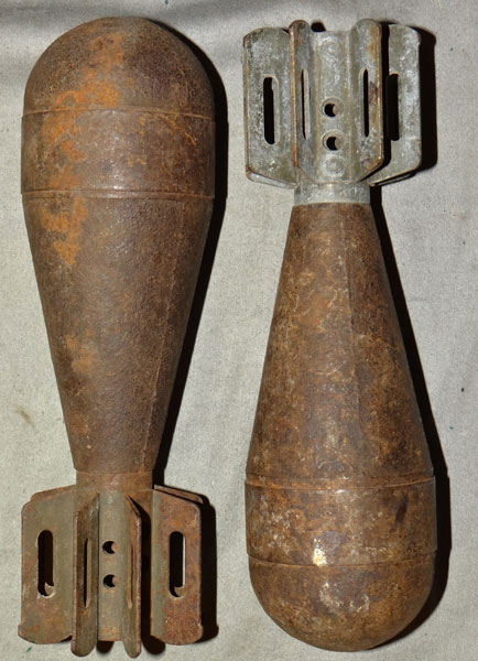 WW II U.S. 60mm Dummy Mortar Rounds