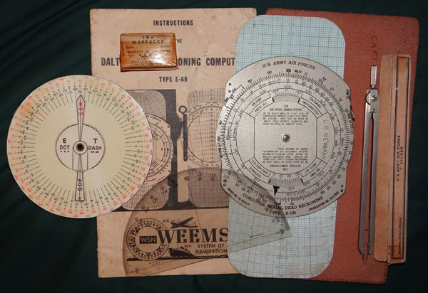 WW II U.S. Army Air Force Navigation Computer & Misc. Items