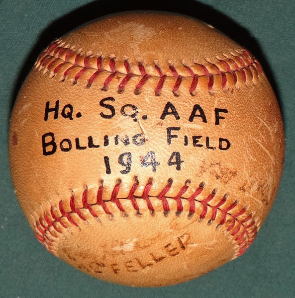 WW II Baseball Marked "Hq. Sq. AAF Bolling Field"