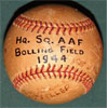 WW II Baseball Marked "Hq. Sq. AAF Bolling Field"