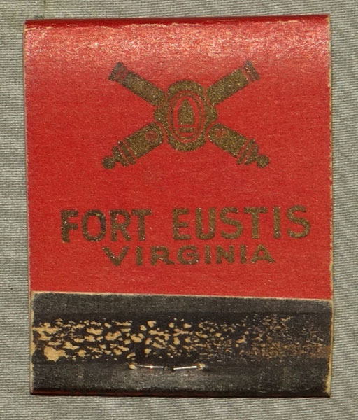 WW II "Coast Artillery Fort Eustis" Match Book