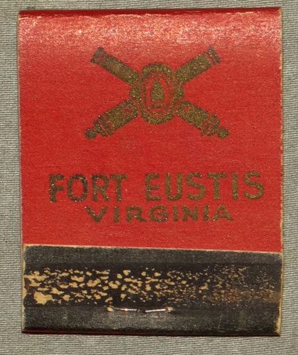 WW II "Coast Artillery Fort Eustis" Match Book