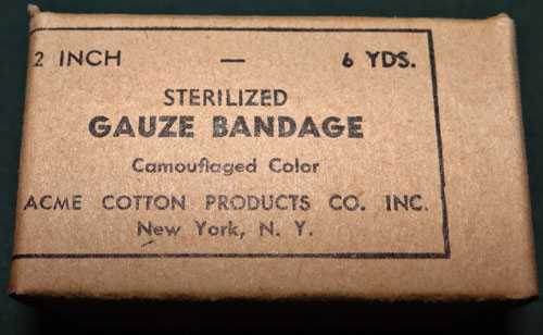 1943 Dated 2 Inch Camouflage Bandages