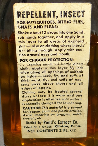 WW II U.S. Glass Bottle of Insect Repellent