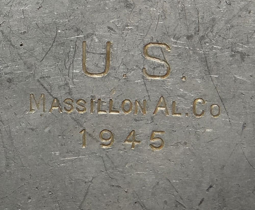 WW II U.S. M-1910 Aluminum Canteen