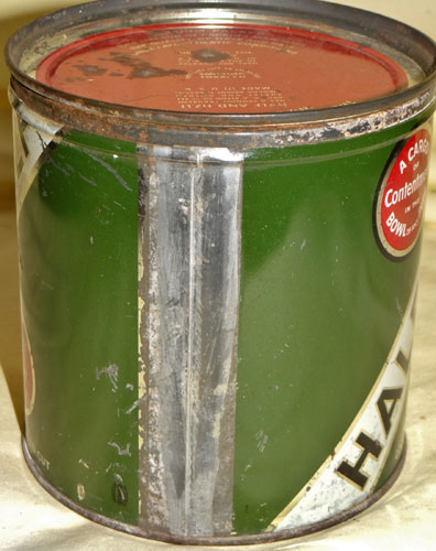 WW II Period "HALF and HALF" Tobacco Can