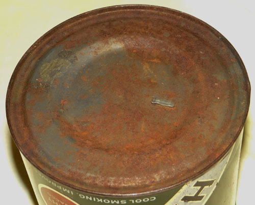 WW II Period "HALF and HALF" Tobacco Can