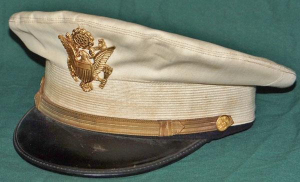 World War II U.S. Army White Summer Visor Hat