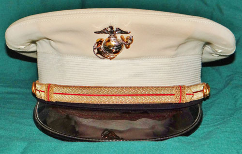 1960’s 70’s U.S.M.C. Officer’s White Toped Visor Hat