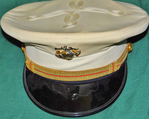 1960’s 70’s U.S.M.C. Officer’s White Toped Visor Hat