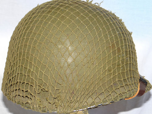 WW II U.S. M-1 Helmet with "FIXED BALE" with Net