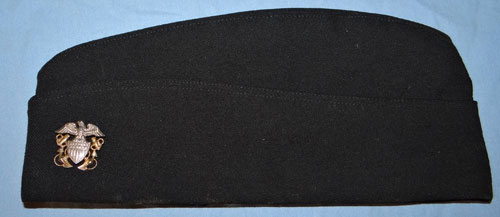 WW II U.S. Navy "Ensign" Dark Blue Garrison Cap