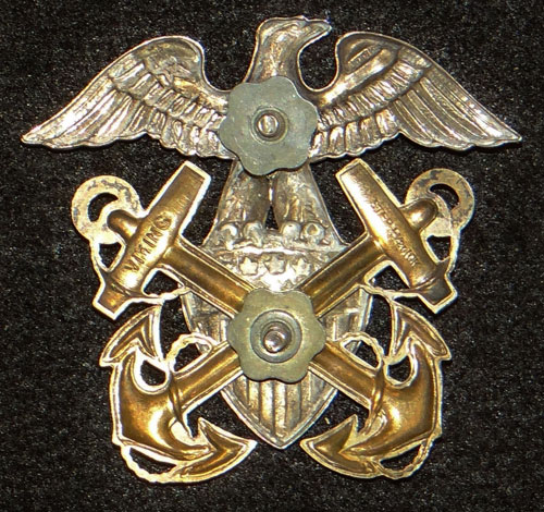 WW II U.S. Navy Officer Visor Hat Insignia