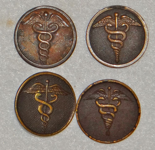 WW I U.S. Army Medical Type I Enlisted Collar Disks