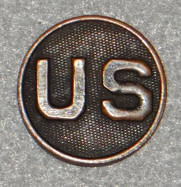 WW I U.S. Army Type I Enlisted "U.S." Collar Disk