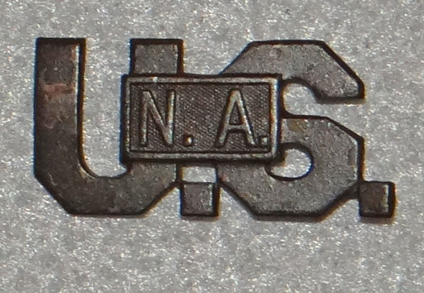 WW I U.S. Army Officer "U.S.N.A." Collar Insignia