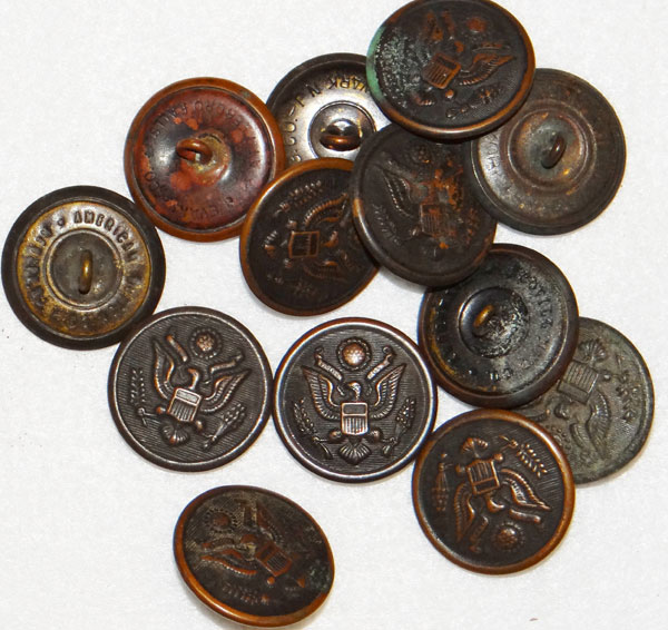 WW I Army Overcoat Buttons