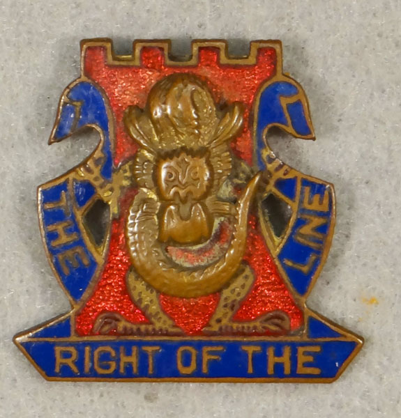 WW II Enamel 14th Infantry Regt. "D.I." -71st Inf. Div.