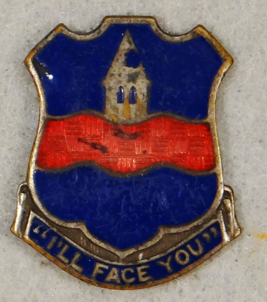 WW II Enamel 142nd Infantry Regt. "D.I."- 36th Inf. Div.