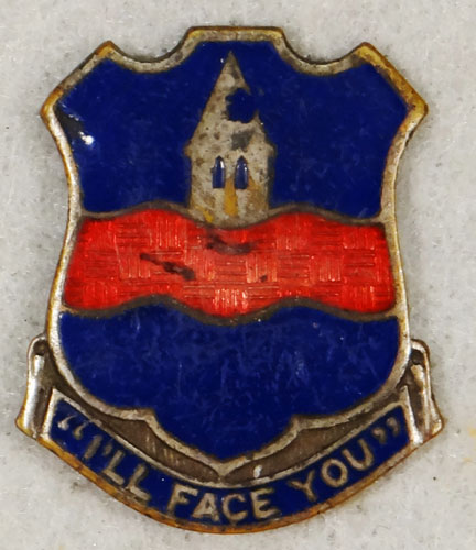 WW II Enamel 142nd Infantry Regt. "D.I."- 36th Inf. Div.