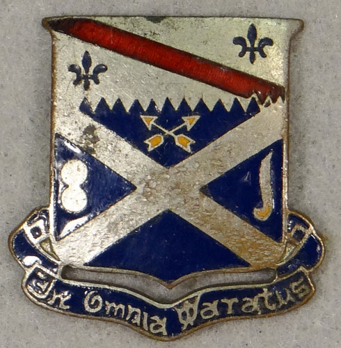 WW II Enamel 18th Infantry Regt. "D.I." – 1st Inf. Div