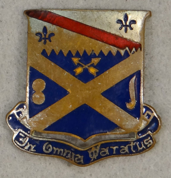 WW II Enamel 18th Infantry Regt. "D.I." – 1st Inf. Div