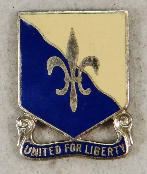 WW II Enamel 113th Quartermaster Regt. "D.I."