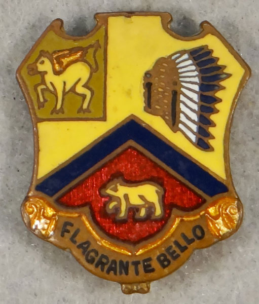 WW II Enamel 83rd Field Artillery Regt. "D.I."