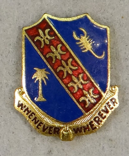 WW II Enamel 148th Field Artillery Regt. "D.I."