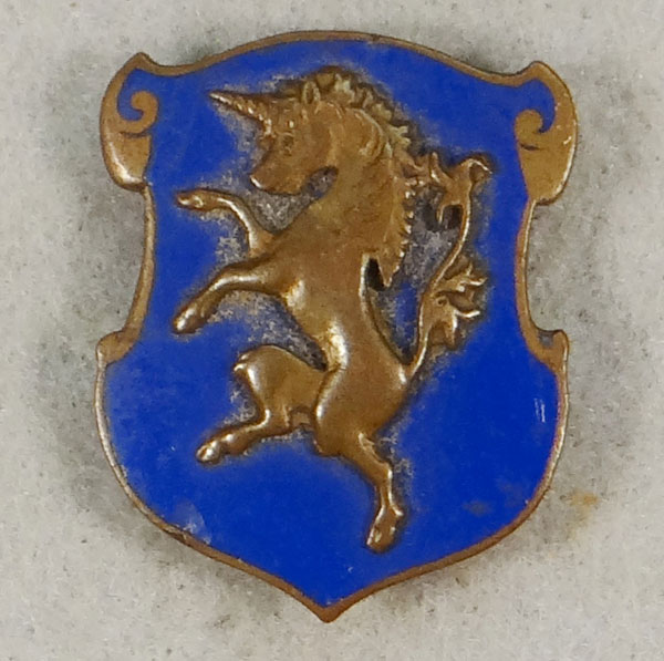 WW II Enamel 6th Cavalry Regt. (Mechanized) "D.I."