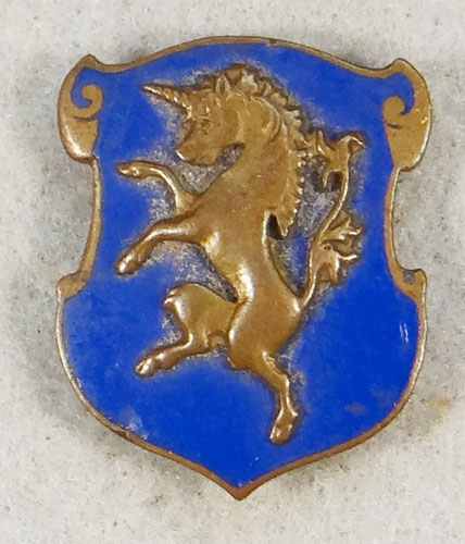 WW II Enamel 6th Cavalry Regt. (Mechanized) "D.I."