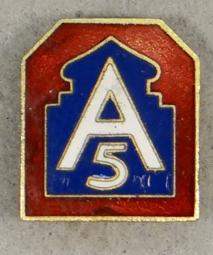 WW II 5th Army Enamel Patch "D.I."