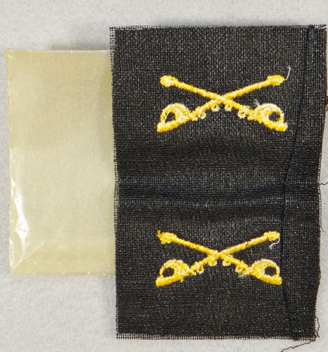 WW II Army Cavalry Officer Cloth Collar Insignia