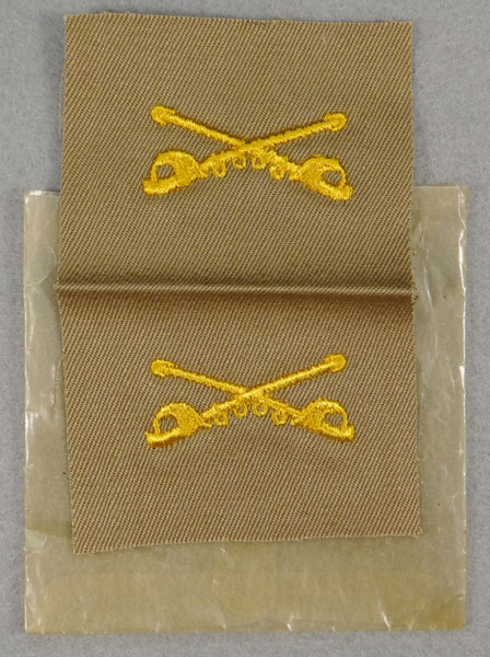 WW II Army Cavalry Officer Cloth Collar Insignia