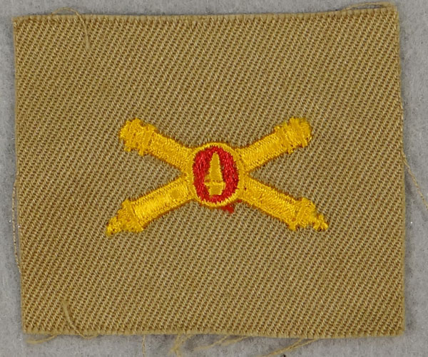 WW II Cloth U.S. Army Coast Artillery Officer Collar Insignia