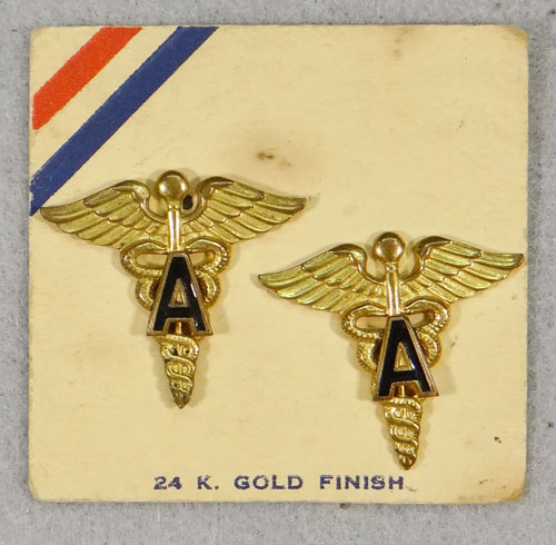 WW II Army Medical Administrative Officer Collar Insignia