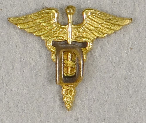 WW II /Korean War Army Dental Surgeon’s Officer Collar Insignia