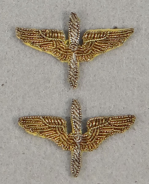 WW II Army Air Force (AAF) Bullion Officer Collar Insignia