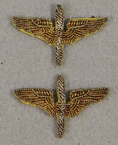 WW II Army Air Force (AAF) Bullion Officer Collar Insignia