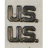 WW II Army Officer Sterling "U.S." Collar Insignia