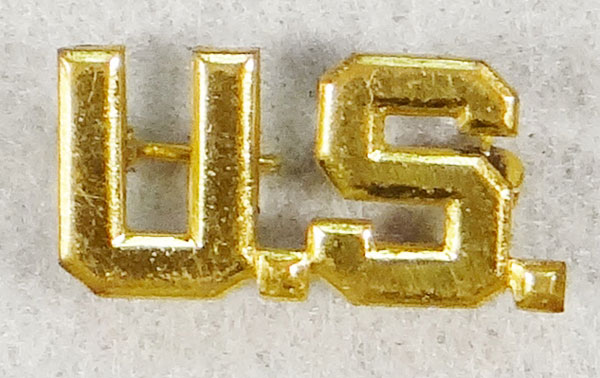 WW II Pin Back Army Officer "U.S." Collar Insignia